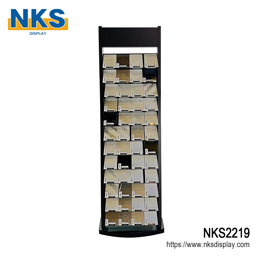 Custom Metal Tile Showroom Display Rack-NKS2219