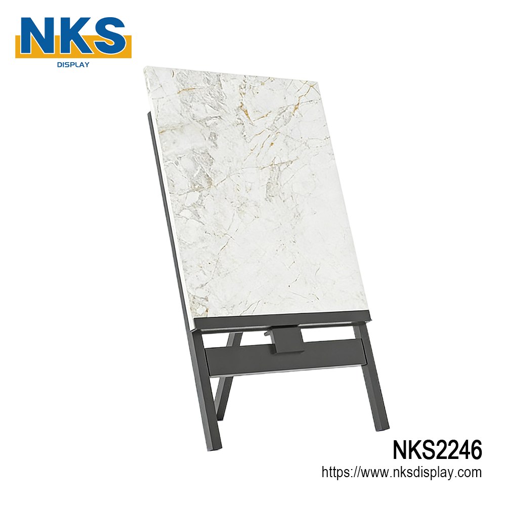 Quartz Stone Inclined Metal Display Rack-NKS2246