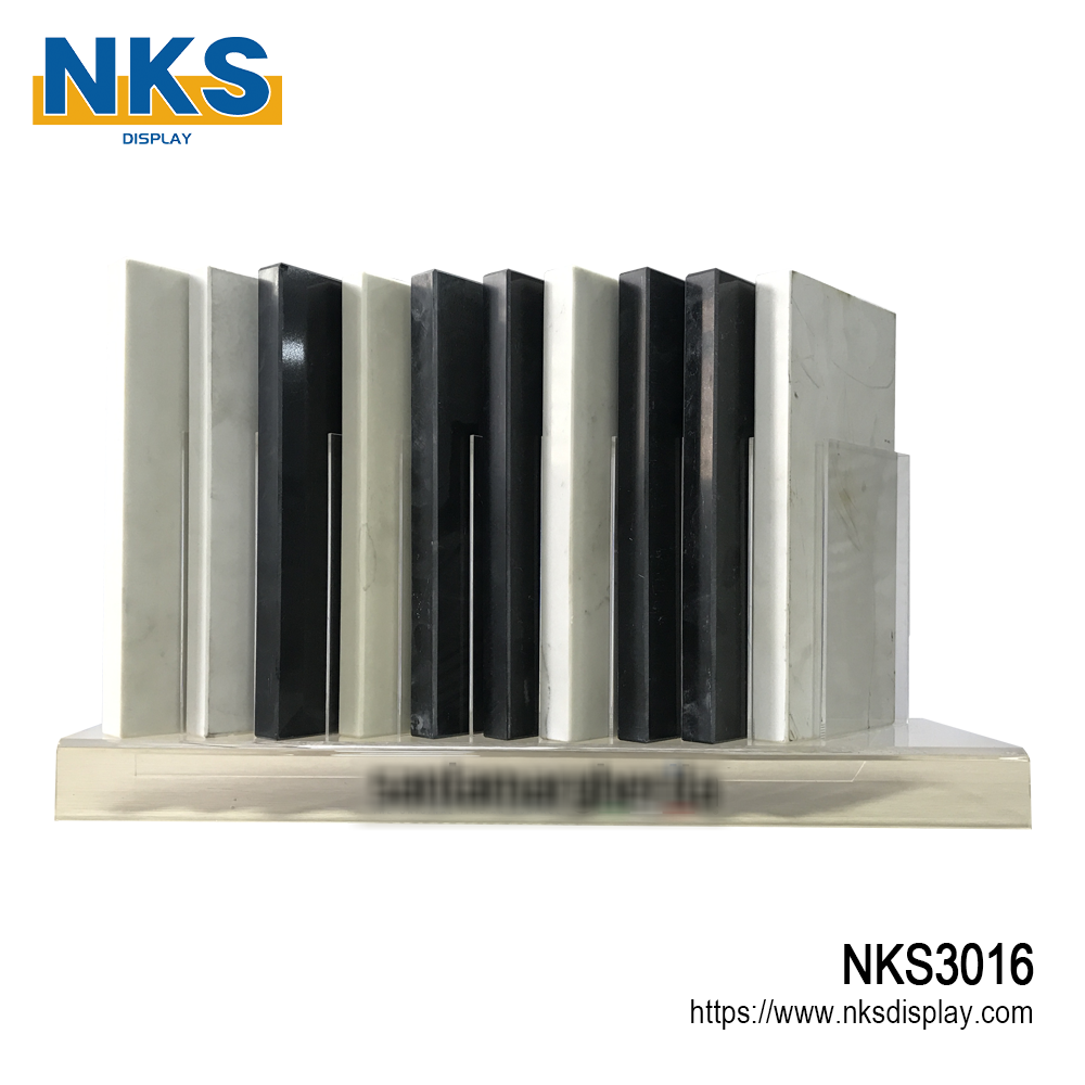 Acrylic Countertop Quartz Stone Display Rack-NKS3016