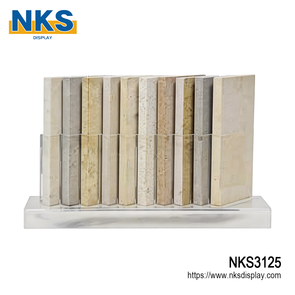 Acrylic Quartz Sample Desktop Display Stand-NKS3125