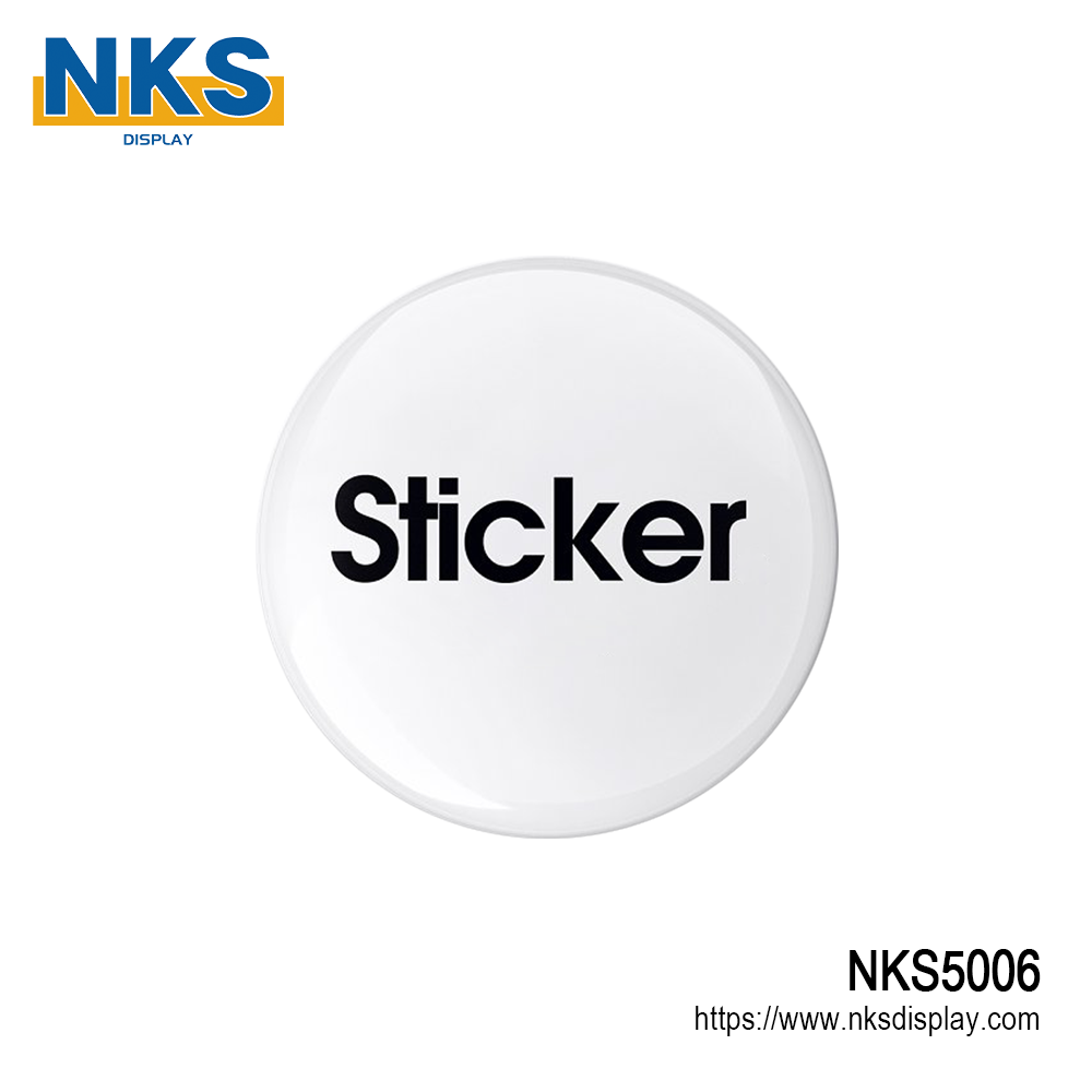 3D Clear Domed Resin Stone Sample Label Stickers-NKS5006