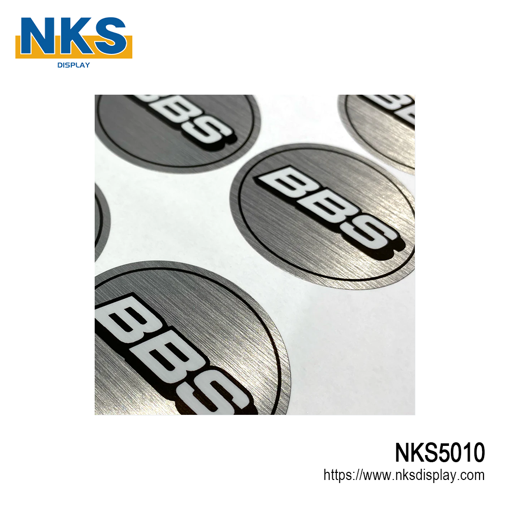 Custom Stone Name Brushed Silver Stickers-NKS5010