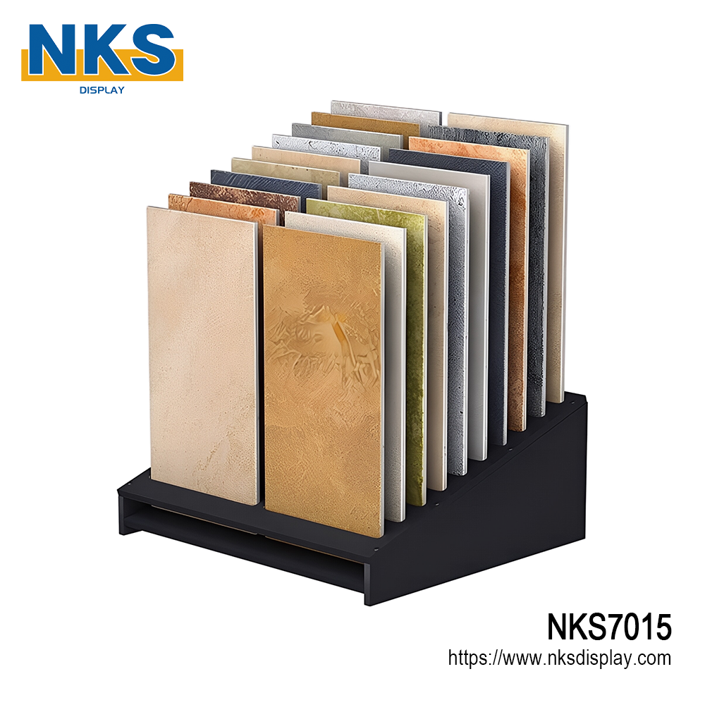 Double Column Floor Tile Swatch Display Stand-NKS7015