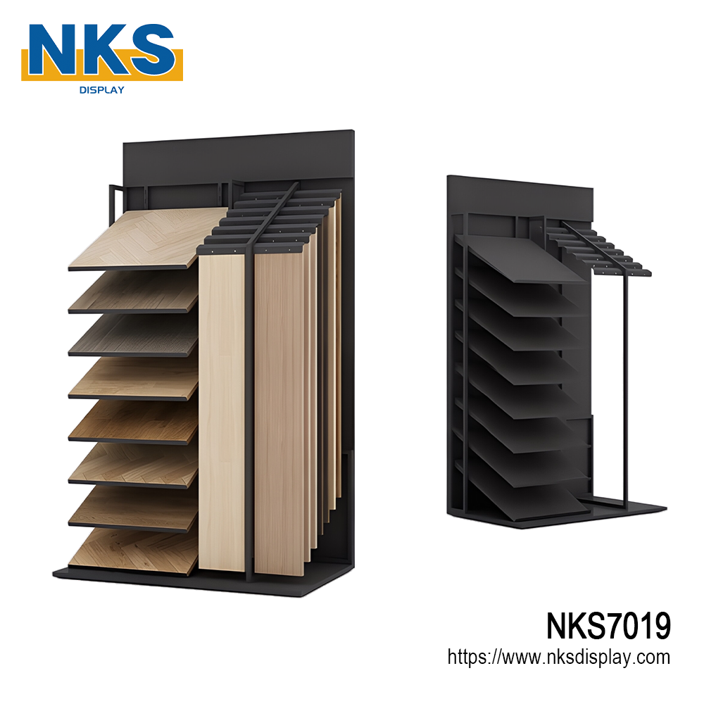 Dual Wood Flooring Sample Display Tower-NKS7019