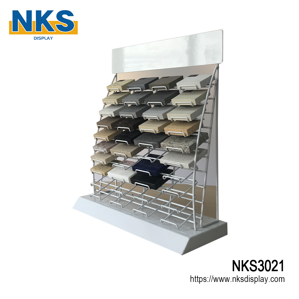 Metal Wire Quartz Stone Countertop Display Rack-NKS3021 - Image 2