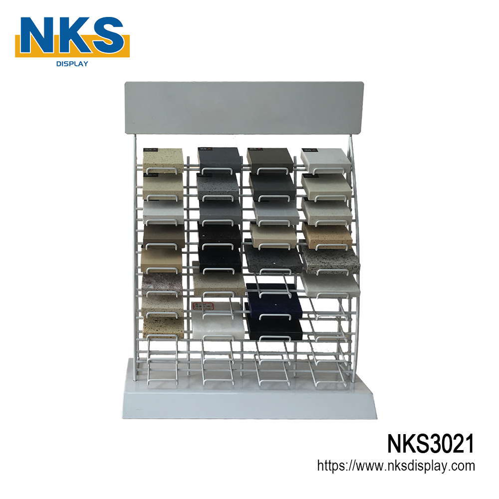 Metal Wire Quartz Stone Countertop Display Rack-NKS3021
