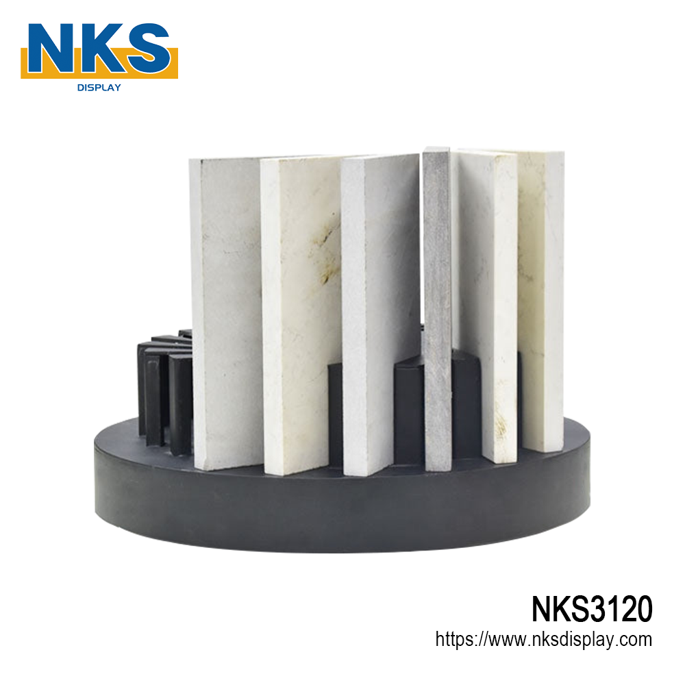 Rotating Quartz Sample Countertop Display Stand-NKS3120