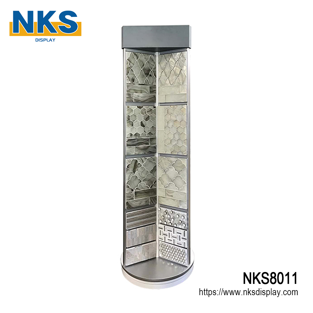 Premium Turntable Mosaic Sample Display Tower-NKS8011