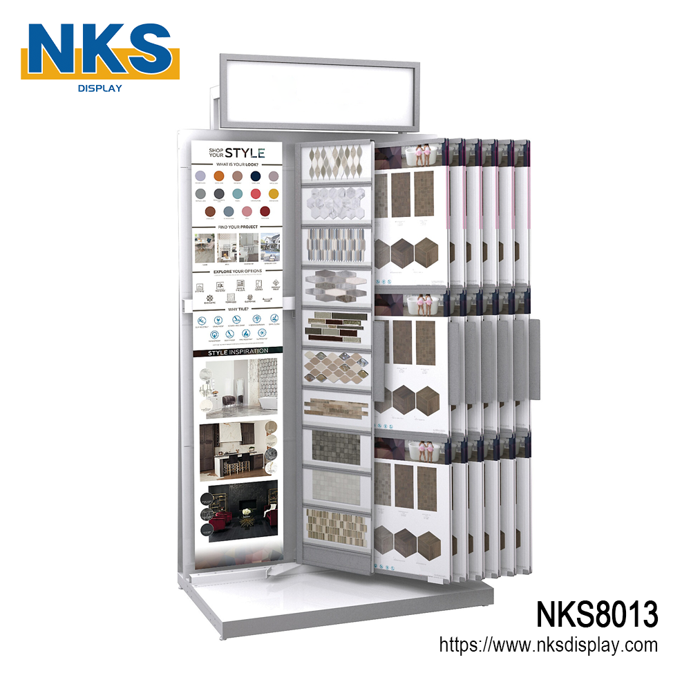 Flip Page Mosaic Tile Sample Board Display Tower-NKS8013