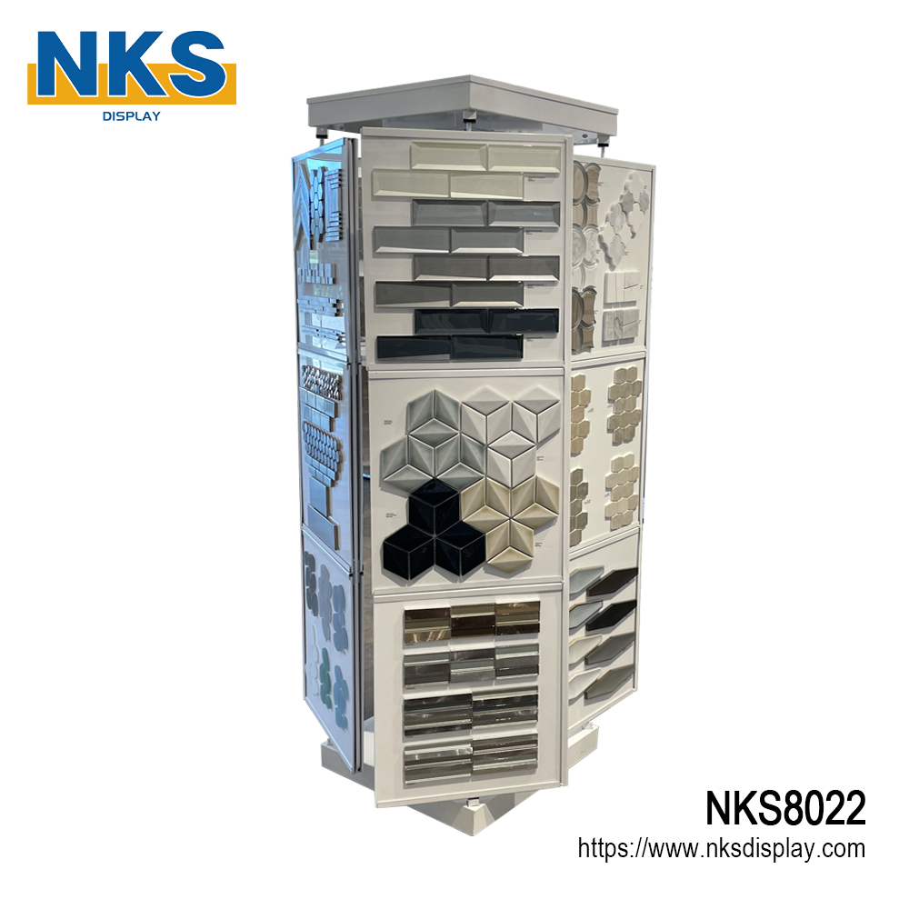 Multi-Angle Mosaic Swatch Display Tower-NKS8022