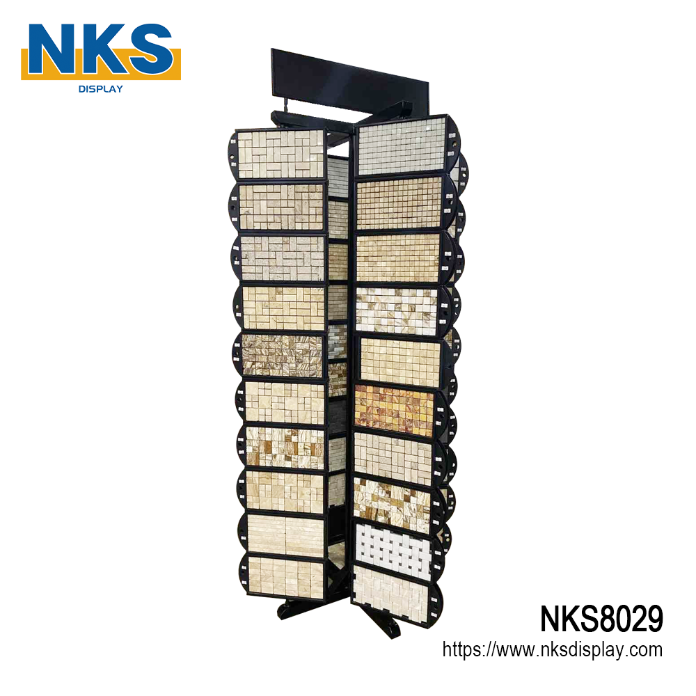 Wing Rotating Mosaic Tile Display Tower-NKS8029